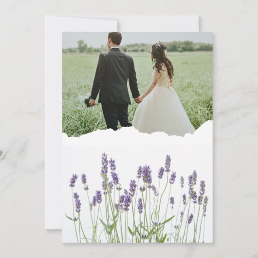 Modern Wedding Invitation – Green Gray 招待状 (裏面)