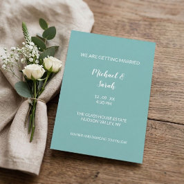 Modern Wedding Invitation, Minimalist Custom  箔招待状