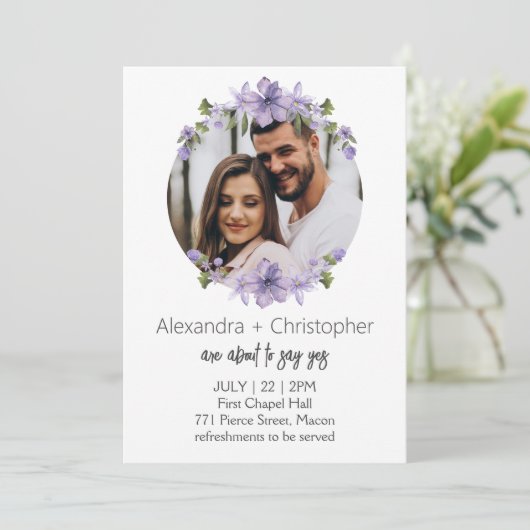 modern wedding invitation, wedding invitation  招待状 (スタンド正面)