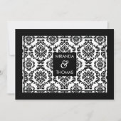MODERN WEDDING INVITATIONS :: damask colors 10 招待状 (正面)