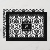 MODERN WEDDING INVITATIONS :: damask colors 10 招待状 (正面/裏面)