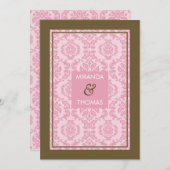 MODERN WEDDING INVITATIONS :: damask colors 9P 招待状 (正面/裏面)