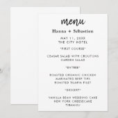 Modern Wedding Menu メニュー (正面/裏面)