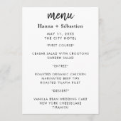 Modern  Wedding Menu メニュー (正面)