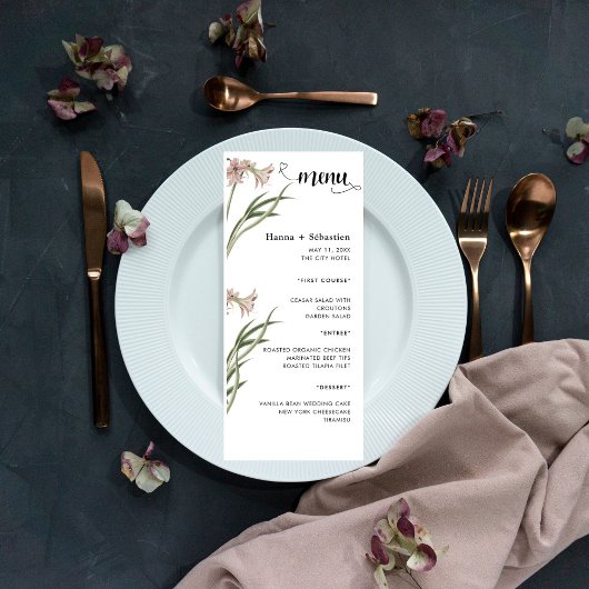 Modern Wedding Menu メニュー