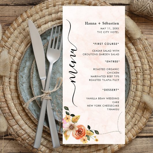 Modern  Wedding Menu メニュー