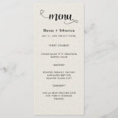 Modern  Wedding Menu メニュー (正面)