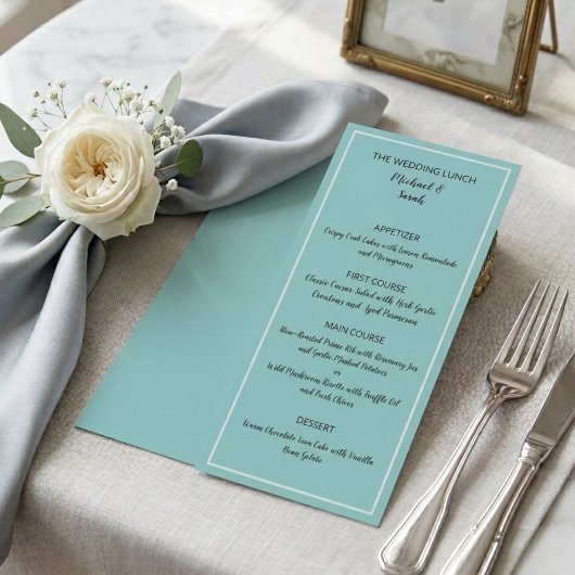 Modern Wedding Menu Card, Minimalist Custom Dinner メニュー