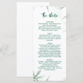 Modern Wedding Menu, Minimalist Menu, Elegant  メニュー (正面/裏面)