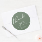 Modern Wedding Minimal Thank You Cute Heart Gifts ラウンドシール (封筒)