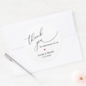 Modern Wedding Minimalist Thank You Gifts  ラウンドシール (封筒)