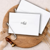Modern Wedding Monogram ラウンドシール