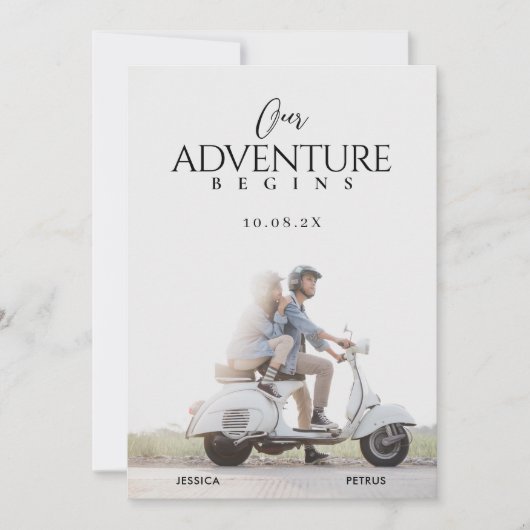 Modern wedding photo adventure 招待状 (正面)