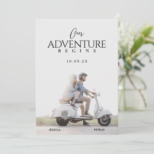 Modern wedding photo adventure  招待状 (スタンド正面)