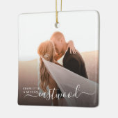 Modern Wedding Photo Keepsake セラミックオーナメント (左)