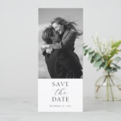 Modern Wedding Photo Save the Date with QR Code セーブザデート (スタンド正面)