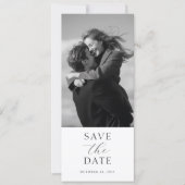 Modern Wedding Photo Save the Date with QR Code セーブザデート (正面)
