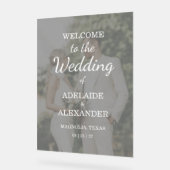 Modern Wedding Photo Wedding アクリルサイン (傾斜)