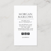 Modern Wedding Photographer Photo 名刺 (裏面)