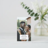 Modern Wedding Photographer Photo Business Card 名刺 (スタンド正面)