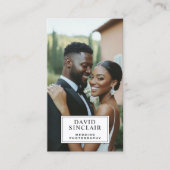 Modern Wedding Photographer Photo Business Card 名刺 (正面)