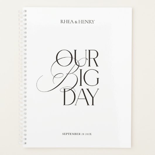 Modern Wedding Planner Notebook "Our Big Day" プランナー手帳 (正面)