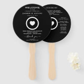 Modern Wedding Program ハンドファン (正面&裏面)