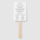 Modern Wedding Program  ハンドファン (裏面)