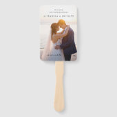 Modern Wedding Program Fans with Photo ハンドファン (正面)