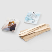 Modern Wedding Program Fans with Photo ハンドファン (組立なし)