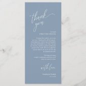 Modern Wedding Reception Dinner Thank You Card プログラム (正面)
