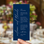 Modern Wedding Reception Dinner Thank You Card プログラム