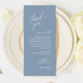 Modern Wedding Reception Dinner Thank You Card プログラム