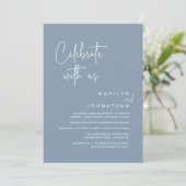 Modern Wedding Reception Party 私たちとお祝いを 招待状 (スタンド正面)