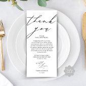 Modern Wedding Rehearsal Dinner Thank You Card プログラム
