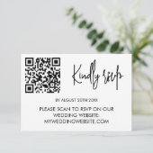 Modern Wedding RSVP Card with QR Code (スタンド正面)