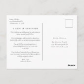 Modern Wedding RSVP Deadline Reminder ポストカード (裏面)
