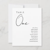 Modern Wedding Seating Chart, Minimalist Card  招待状 (正面)