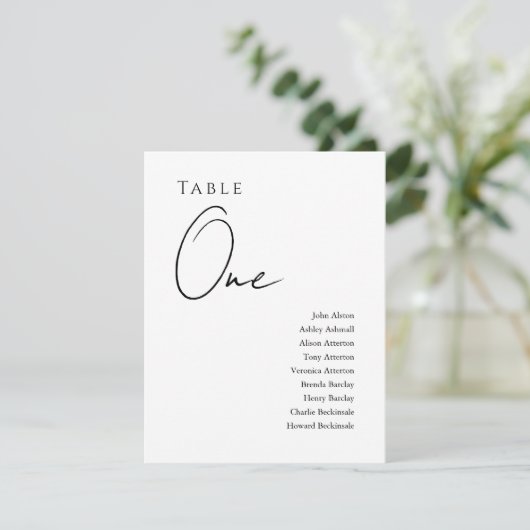 Modern Wedding Seating Chart, Minimalist Card  招待状 (スタンド正面)