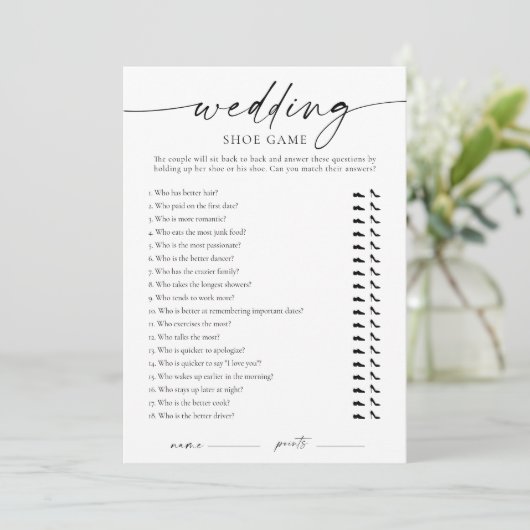 Modern Wedding Shoe Game 招待状 (スタンド正面)