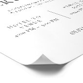 Modern Wedding Shuttle Service Sign ポスター (角)