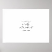 Modern Wedding Signature Guest Book Poster ポスター (正面)