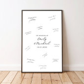 Modern Wedding Signature Guest Book Poster ポスター