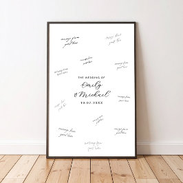 Modern Wedding Signature Guest Book Poster ポスター