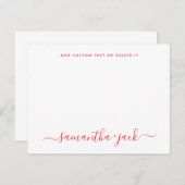 Modern Wedding Stylish Script Elegant Minimalist ノートカード (正面/裏面)