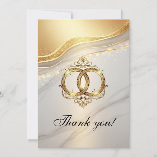 Modern Wedding Thank You Card サンキューカード (正面)