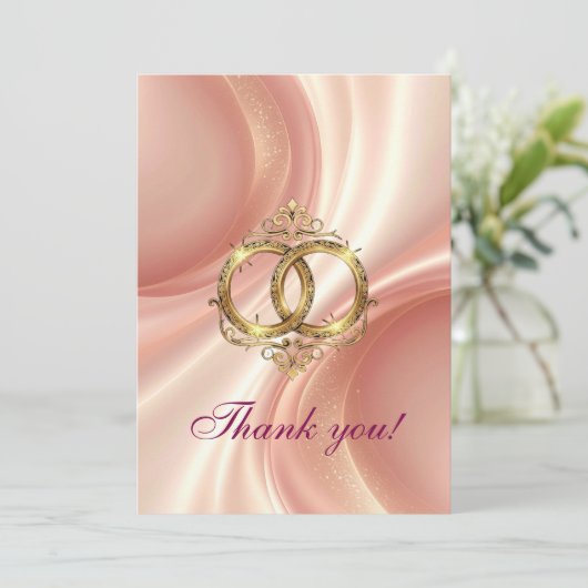 Modern Wedding Thank You Card サンキューカード (スタンド正面)