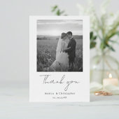 Modern Wedding Thank You Card, Minimalist Wedding  サンキューカード