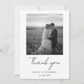 Modern Wedding Thank You Card, Minimalist Wedding  サンキューカード (正面)