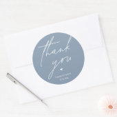 Modern Wedding Thank You Minimal Cute Heart Gifts ラウンドシール (封筒)